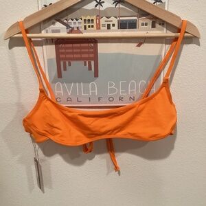 New SKIMS Orange Micro Bikini Top